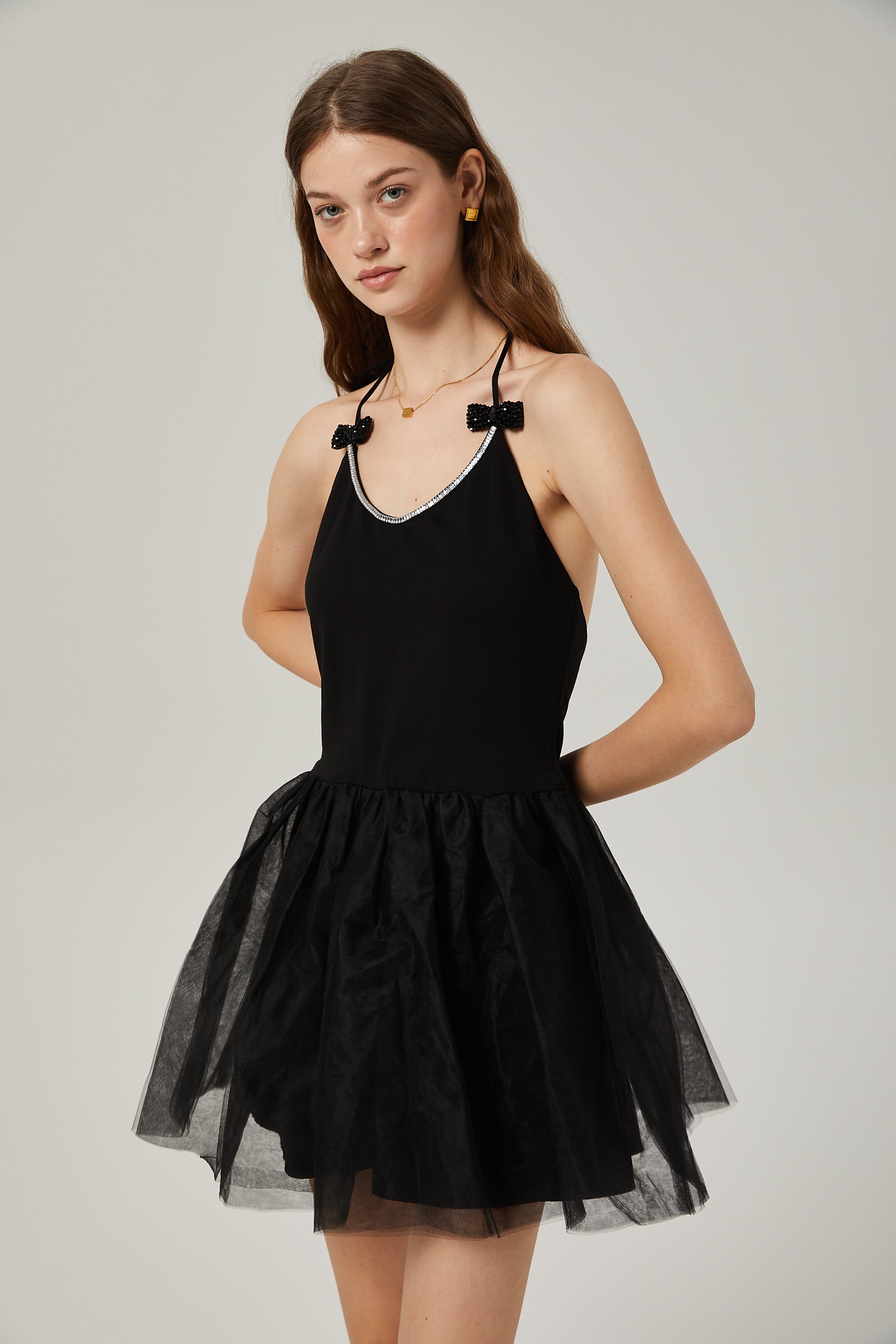 Juliette tül mini elbise