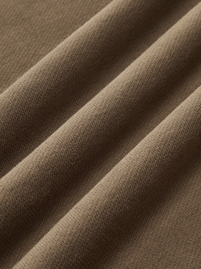 Dik Yaka Bağcıklı ve Fermuarlı Sweatshirt