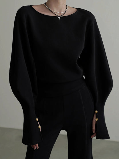 Çan Kollu Sıkıştırılmış Sweat