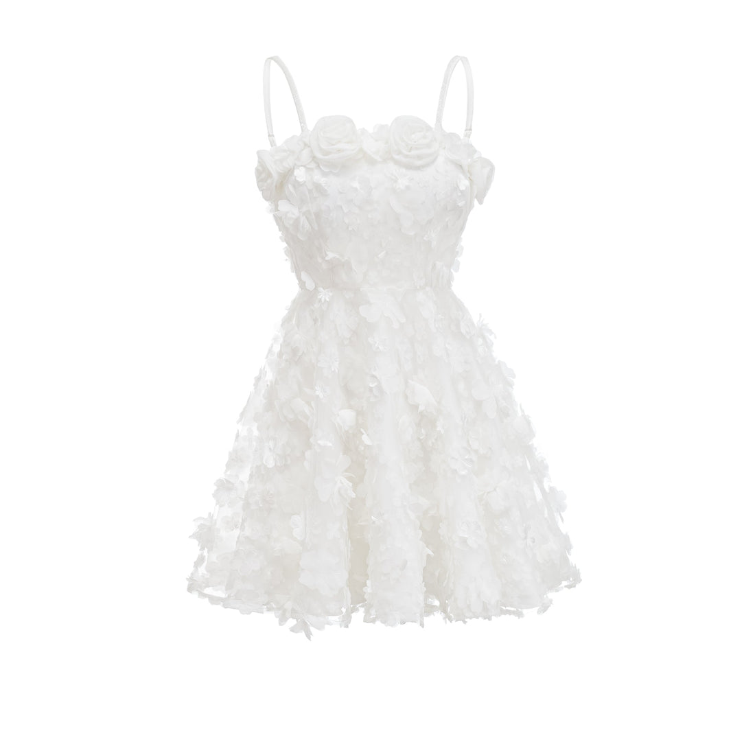 Apolline beyaz mini elbise